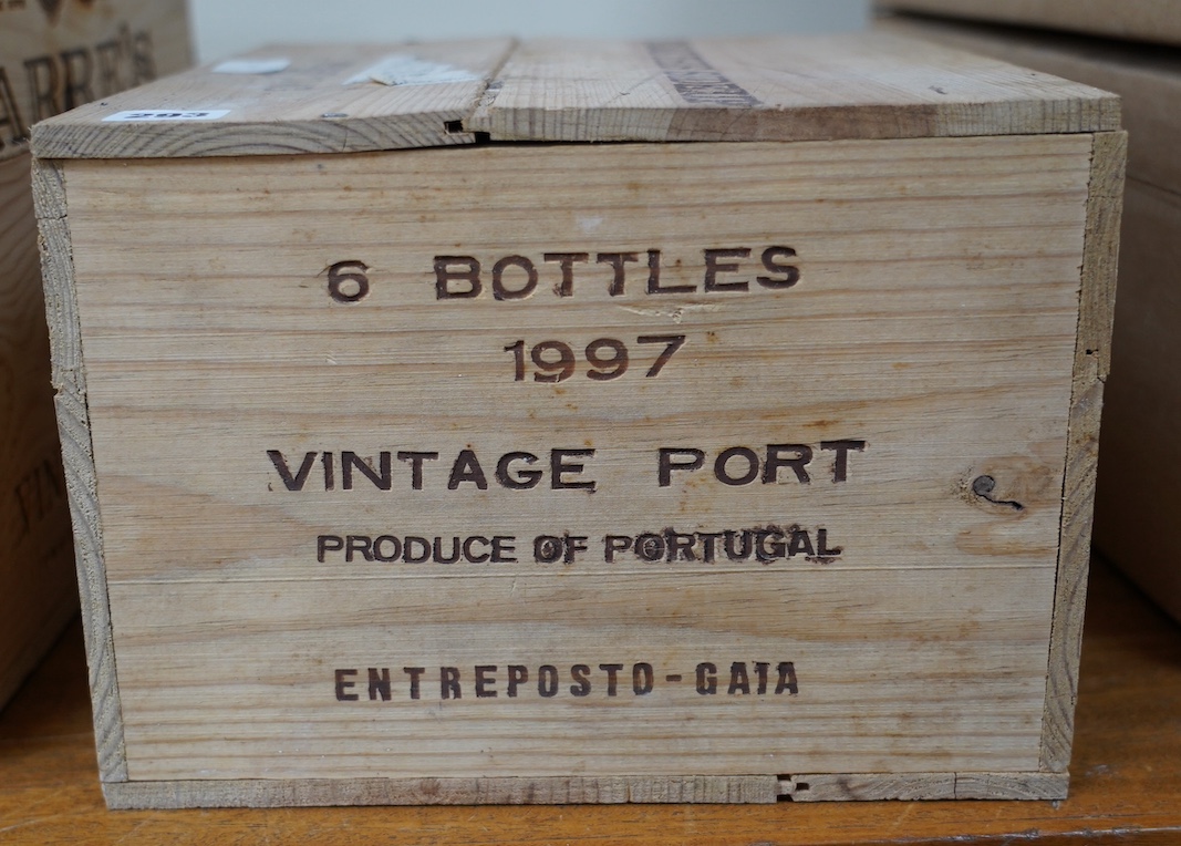 A sealed case of six bottles of Grahams 1997 Vintage Port. Condition - good